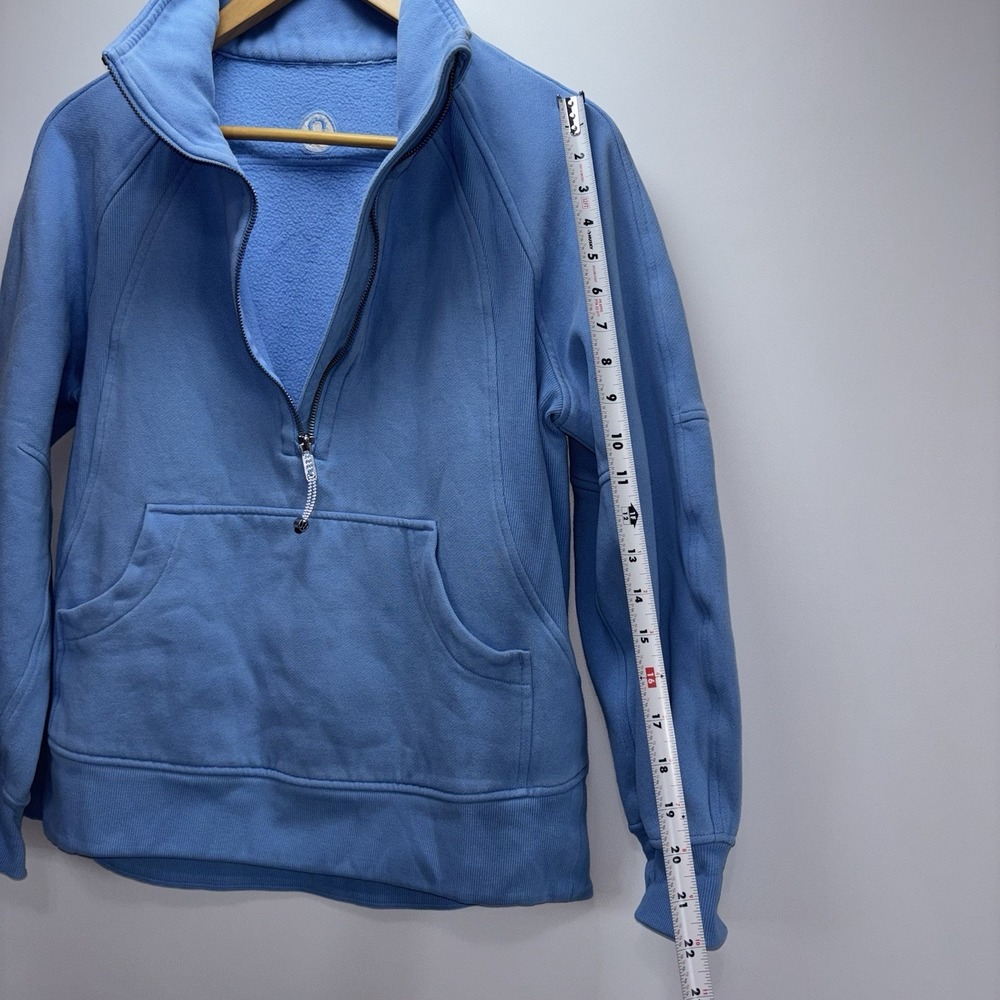Lululemon Scuba Oversized Half Zip Funnel Neck Pullover Blue XS/S Sweatshirt - Picture 6 of 8